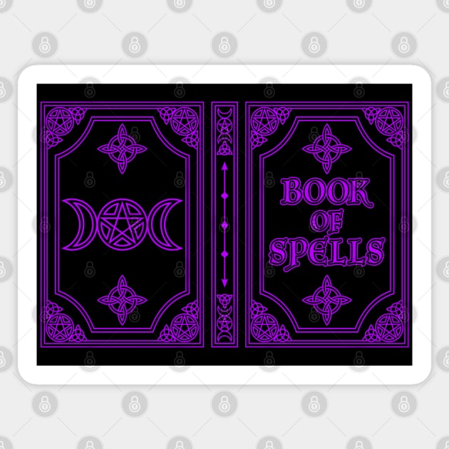 Book of Spells in lavender Sticker by RavenWake